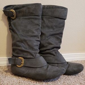 Gray boots